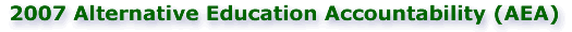 Alternative Education Accountability