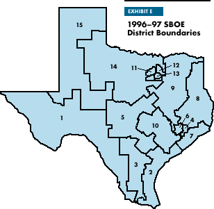 Exhibit E: 1996–97 SBOE District Boundaries