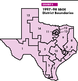 Exhibit E: 1997-98 SBOE District Boundaries