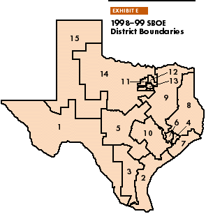 Exhibit E: 1998-99 SBOE District Boundaries