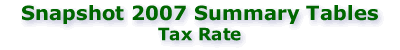 Snapshot 2007: Tax Rate